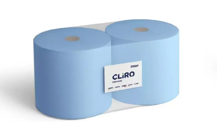 [72002] CLIRO Putzrolle blau 200 m, 2-lagig