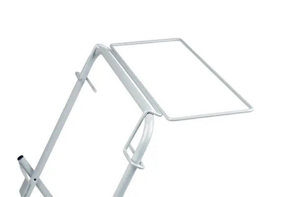 [700050] Beutelhalter für Großrollenspender, Standmodell, Eisen, Weiß