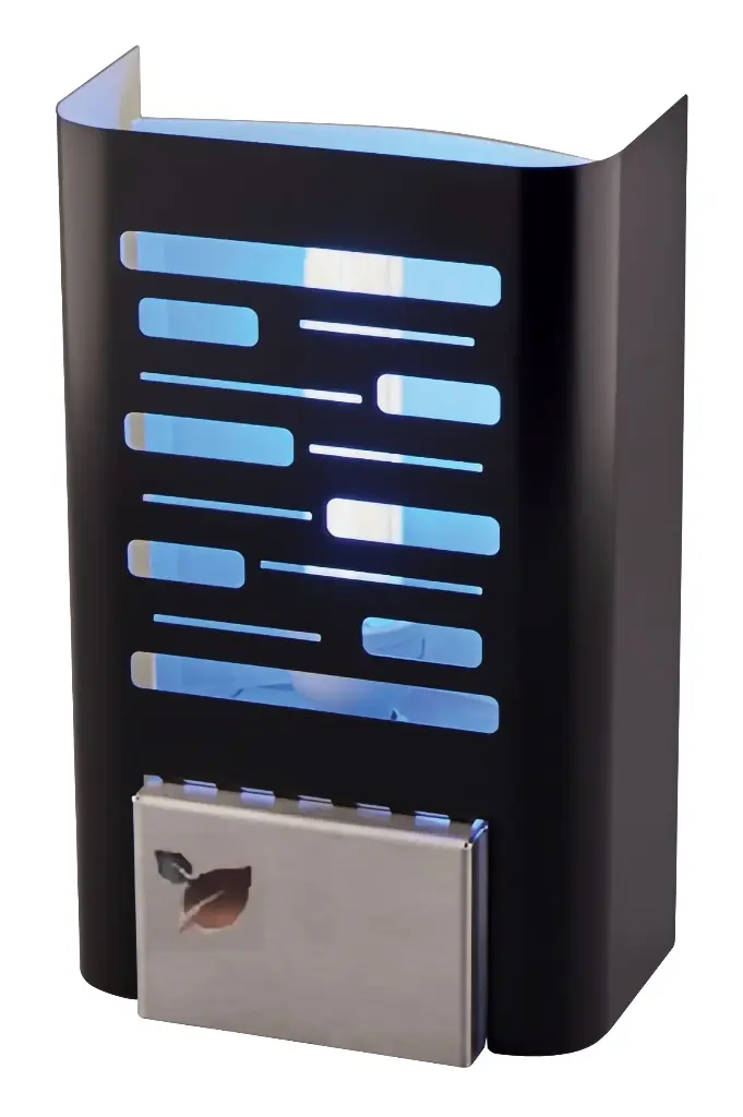 [903121] Insektenvernichter mit Haftpapier, schwarz, aus lackiertem Stahl