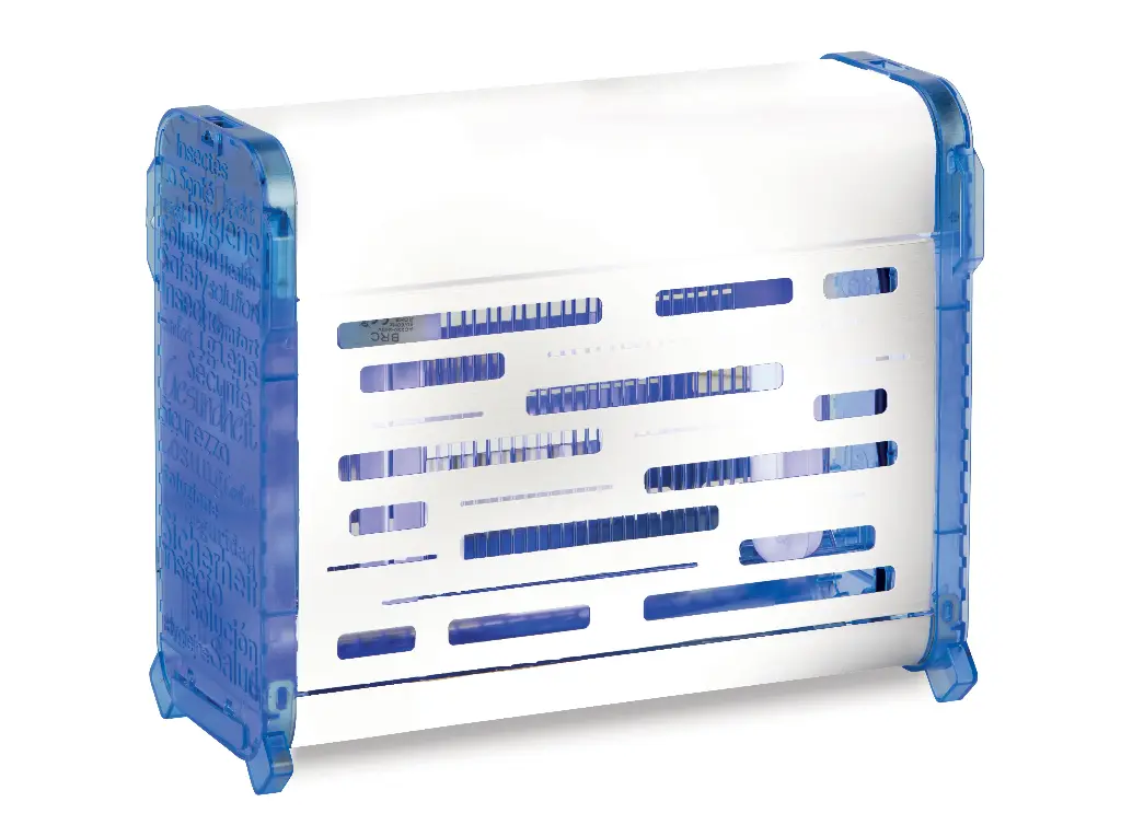 [903074] Insektenvernichter mit Stromgitter, 40 W, weiß-blau, aus lackiertem Edelstahl