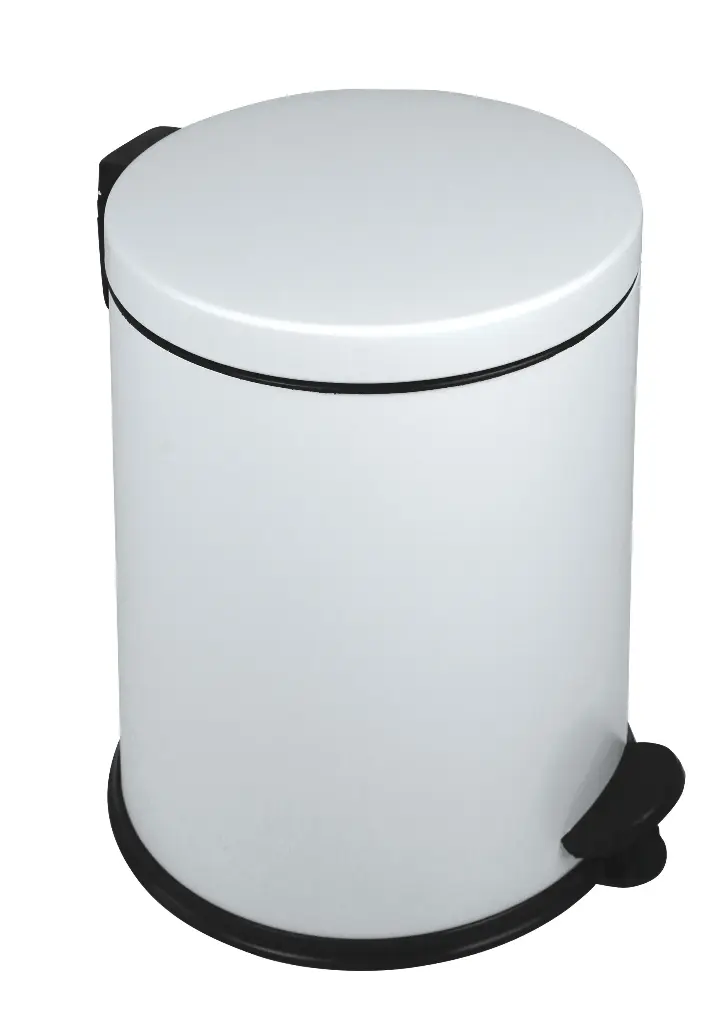 [913121] Treteimer Basic 12L, epoxybeschichteter Stahl, weiß