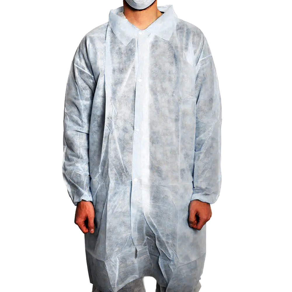 [RBT.011.BI] Besuchermantel mit Klettverschluss, ohne Taschen 10 Stk.