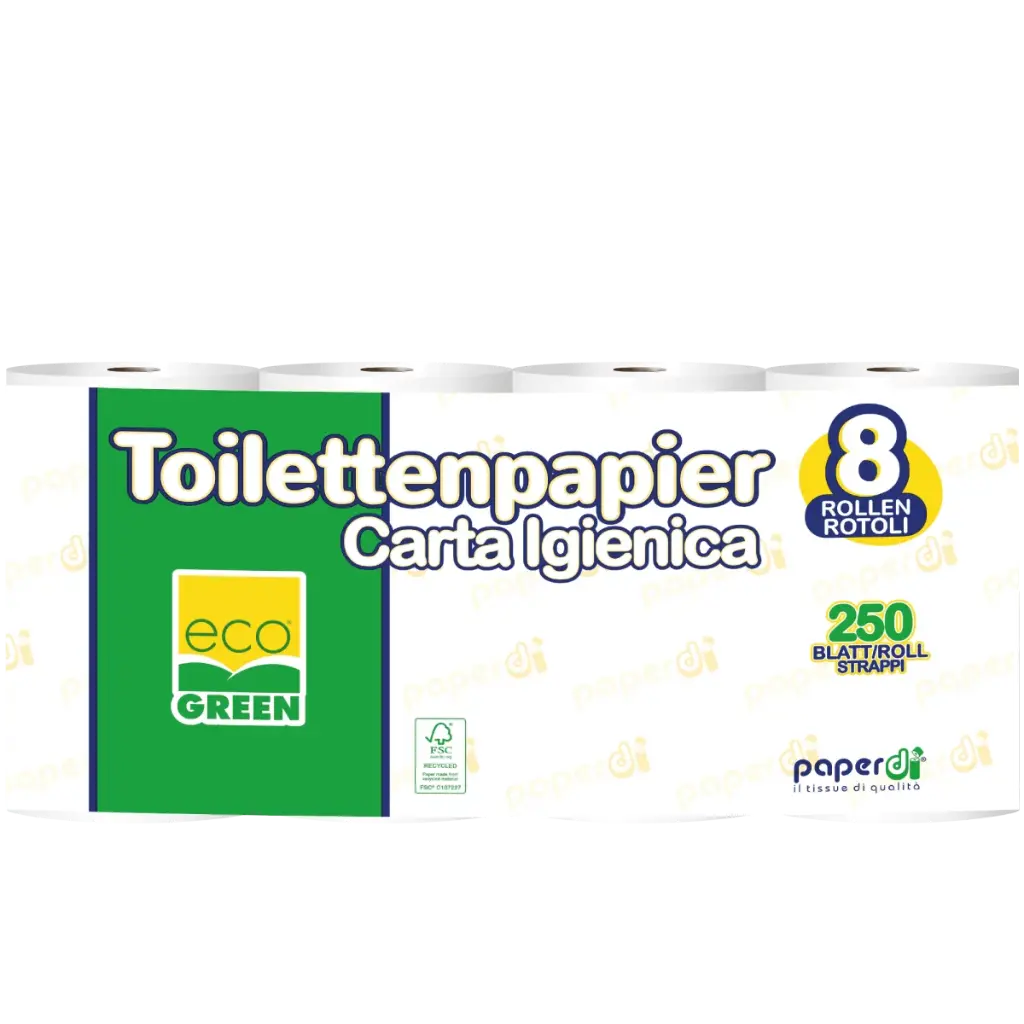 Toilettenpapier 2 Lagig 8 Rollen Ecogreen