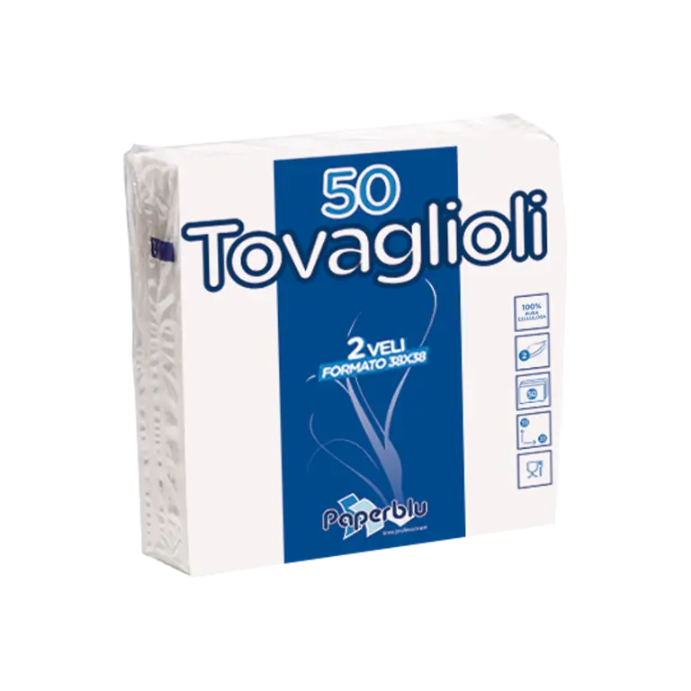 [TV82R3850P] Servietten 38x38, 48 x 50 Stk., 2 lagig, weiß